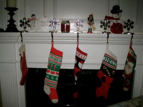 Stockings Hanging by the fireplace